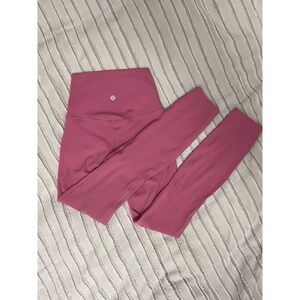 Lululemon Align Pant Full Length 28" Women's Size 4 Misty Merlot Pink Athletic